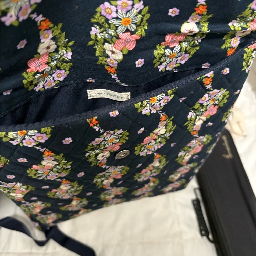 Vera Bradley Floral Laptop Bag - Navy and Multicolor